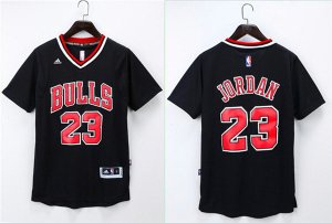 Maillot De Basket Chicago Bulls Michael Jordan 23 BULLS Manches Courtes Noir